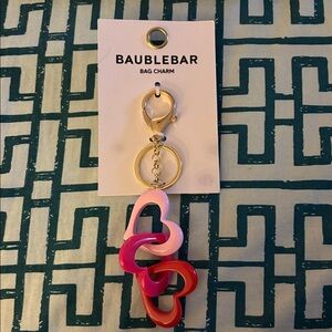 BaubleBar Heart ❤️ Bag Charm in Pink and Red Valentine’s Day